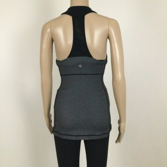 LULULEMON Scoop Me Up Tank Top, Black/Grey, 4 - Picture 5 of 7